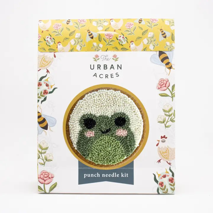 Frog Punch Needle Embroidery Box Kit (Beginner Kit)