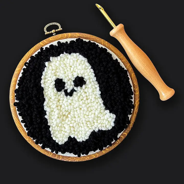 Spooky Ghost Punch Needle Embroidery Box Kit (Beginner Kit)