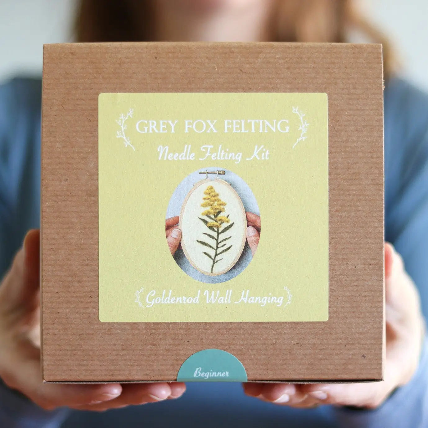 Goldenrod Wall Hanging - Needle Felting Kit - Beginner