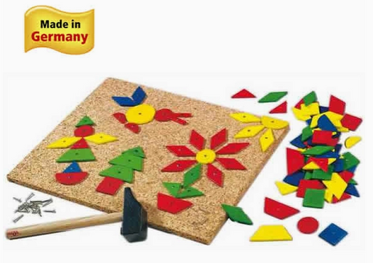 HABA Large Geo Shape Tack Zap - Kids' Brain Game (Made in Germany)