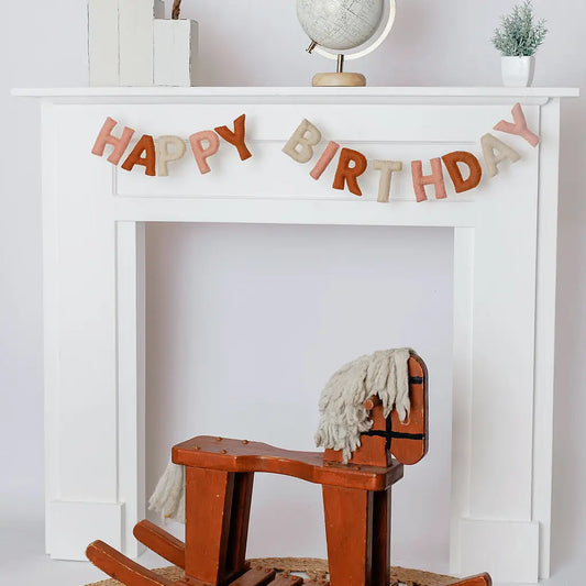 Boho Happy Birthday Garland