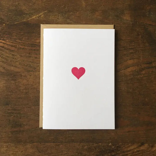 Heart Letterpress Card from Green Bird Press