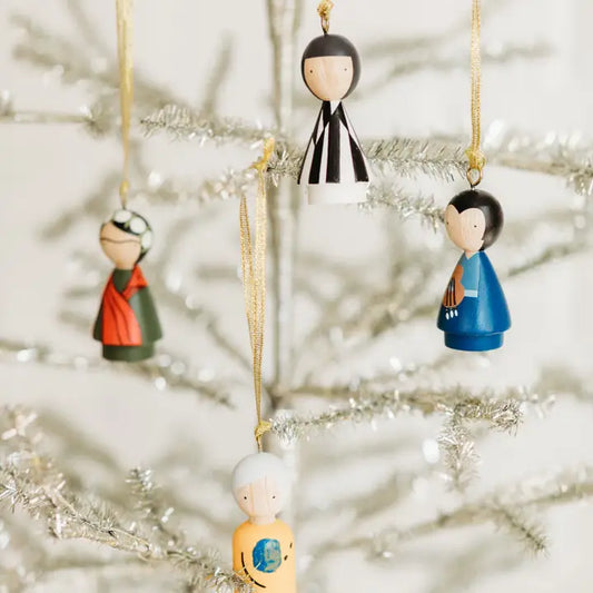 Hispanic Artists Ornaments Peg Dolls