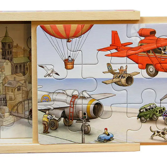 Lööf Airplanes Tray Puzzle Set
