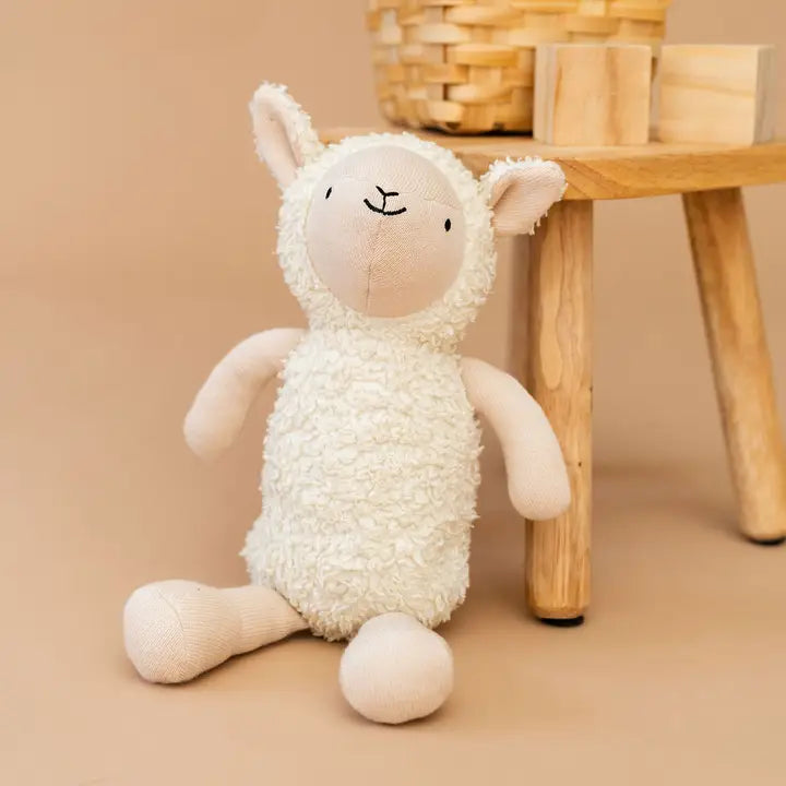 Luna Wooly Lamb Sherpa Knit Stuffed Animal Soft Toy Organic