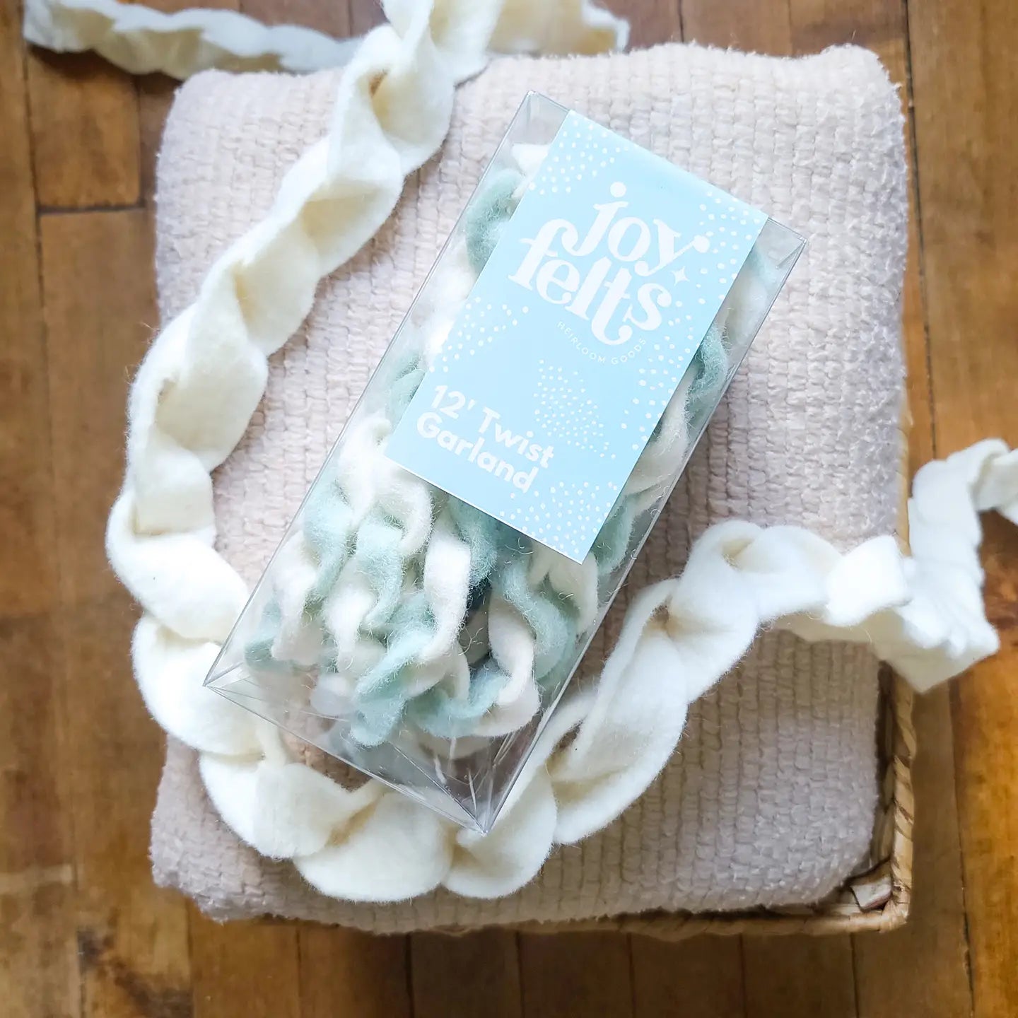 12ft Mini Twist Garland, Mint