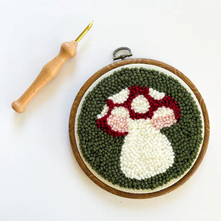Mushroom Punch Needle Embroidery Box Kit (Beginner Kit)