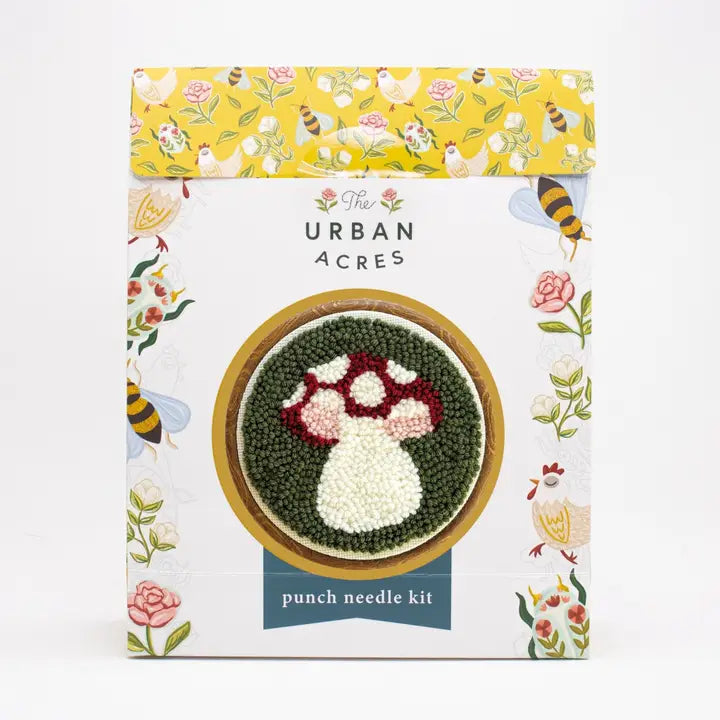 Mushroom Punch Needle Embroidery Box Kit (Beginner Kit)