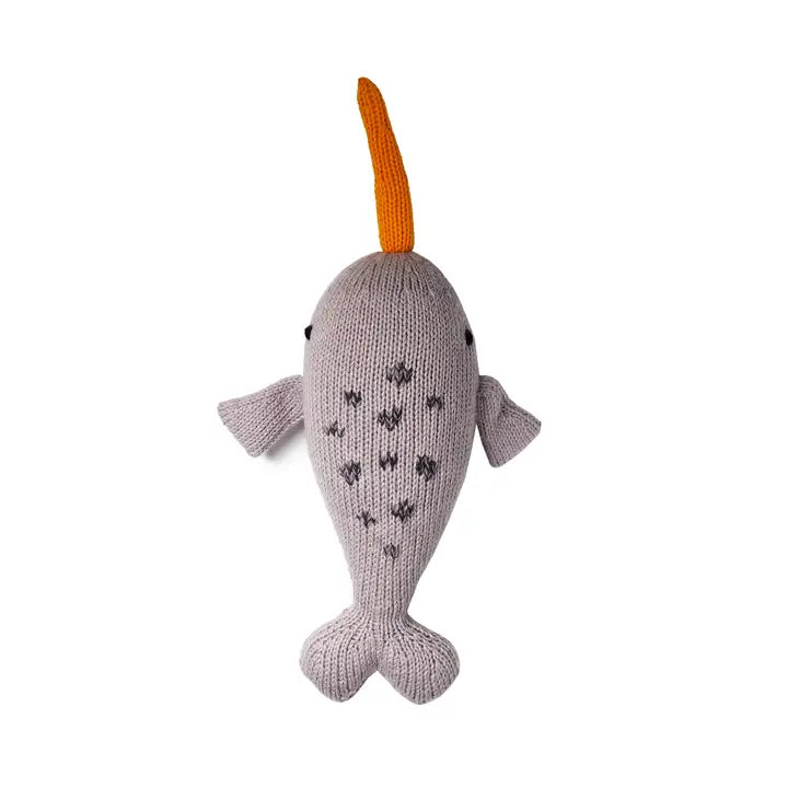 Handmade Knit Narwhal Toy