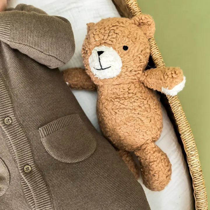 Peanut Lil Bear Sherpa Knit Stuffed Soft Toy (Organic)