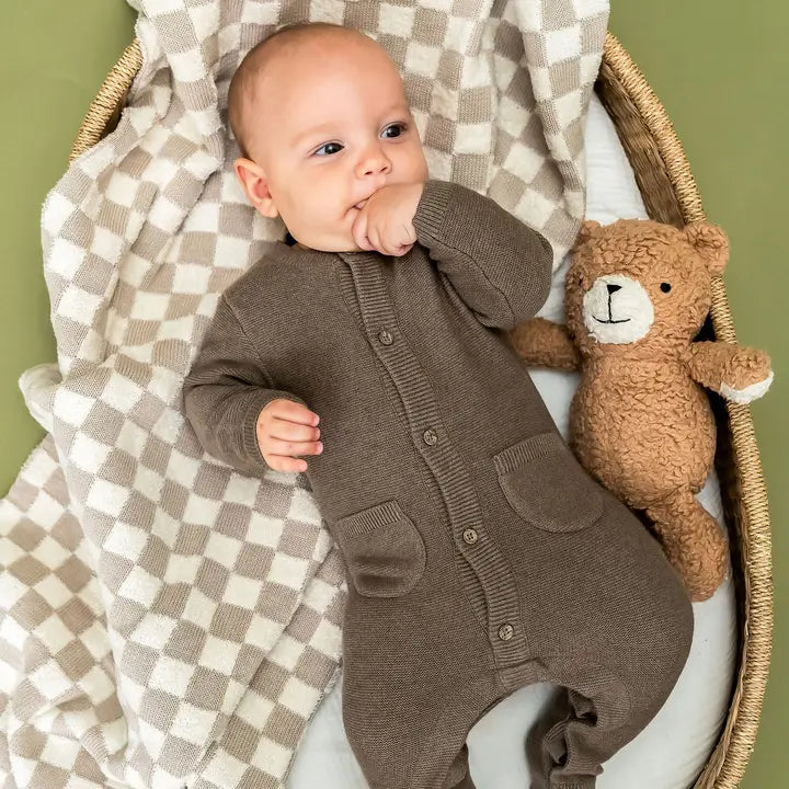 Peanut Lil Bear Sherpa Knit Stuffed Soft Toy (Organic)