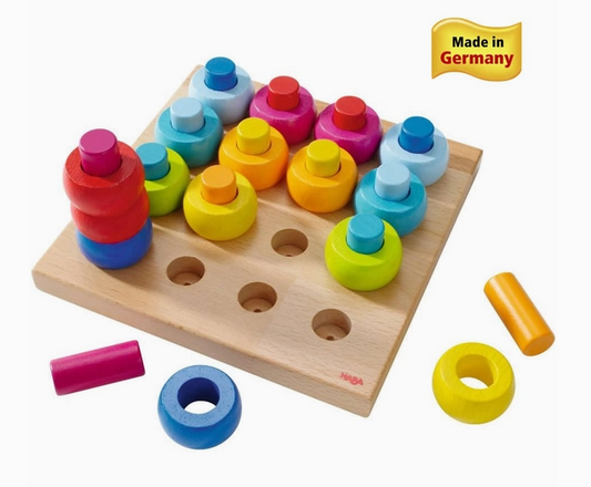 HABA Rainbow Whirls Pegging Game (Made in Germany)