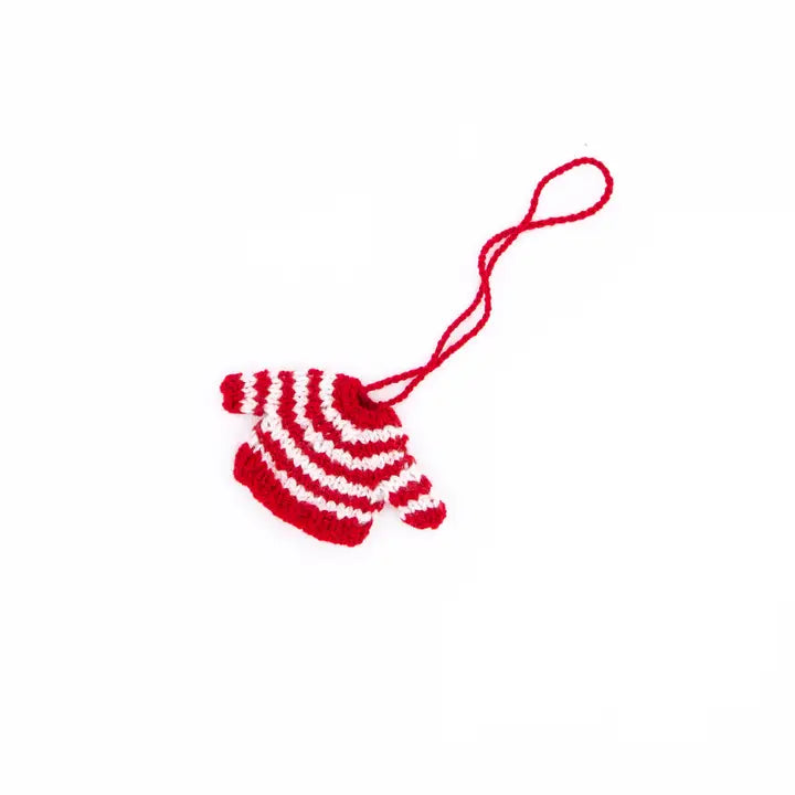 Set of 5 Mini Sweater Striped Ornaments