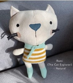 Remi Cat Organic Cotton Stuffed Animal Baby Kid Toy