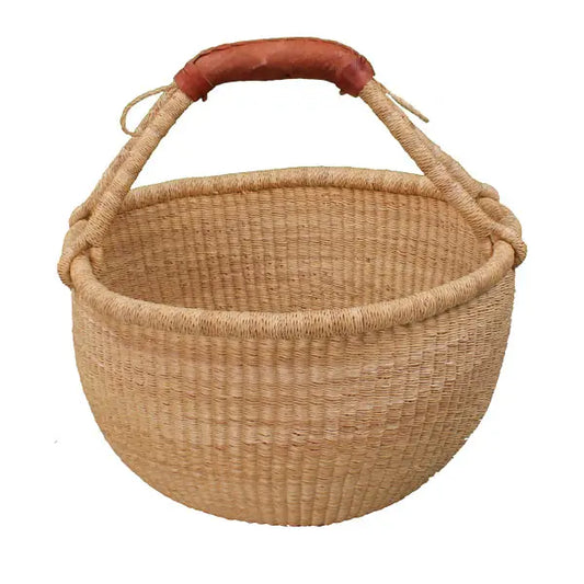Natural medium round basket - African Market Baskets