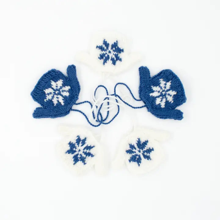 Set of 5 Mini Sweater Snowflake Ornaments