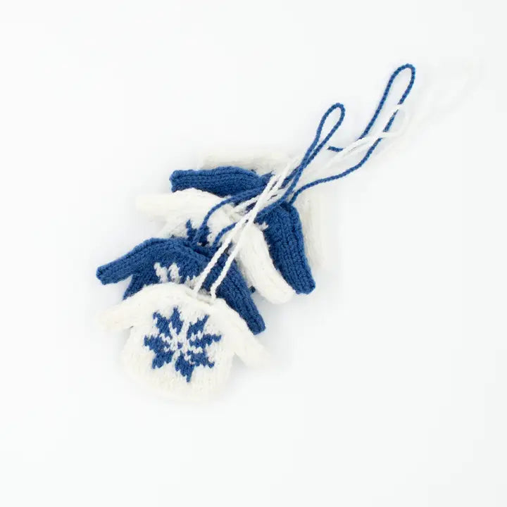 Set of 5 Mini Sweater Snowflake Ornaments