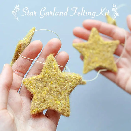 Garland of Stars - Needle Felting Kit - Beginner