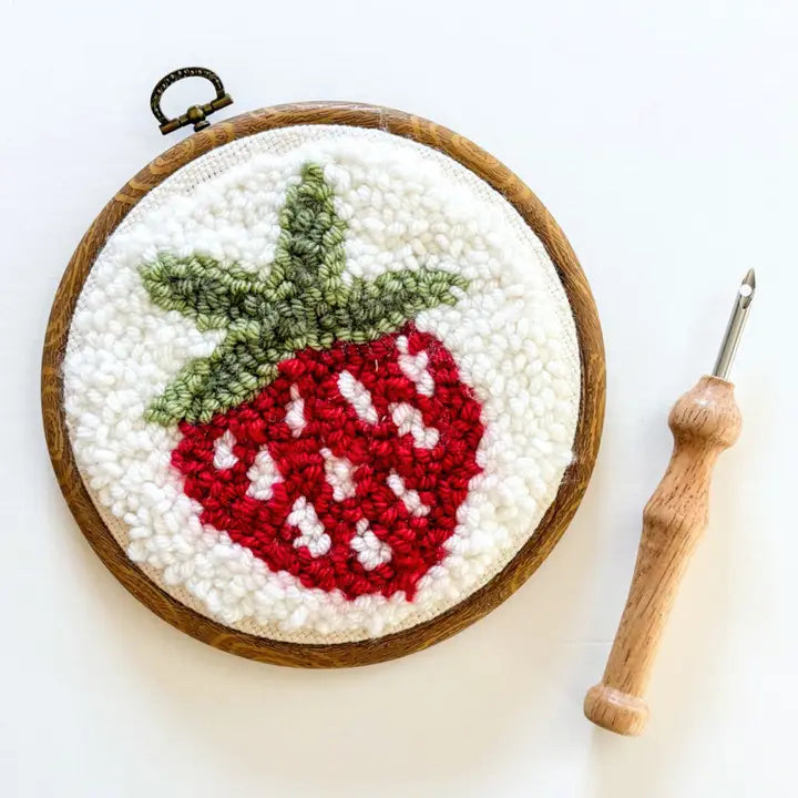 Strawberry Punch Needle Embroidery REFILL Kit (Refill Kit)