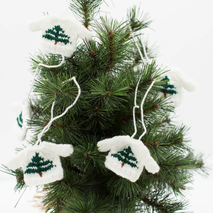 Set of 5 Mini Sweater Tree Ornaments
