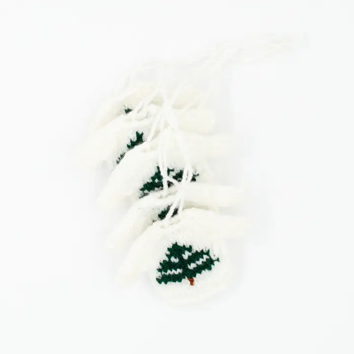 Set of 5 Mini Sweater Tree Ornaments