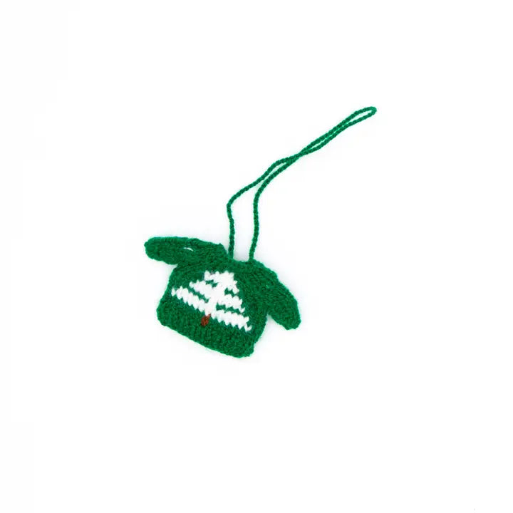 Set of 5 Mini Sweater Tree Variety Ornaments