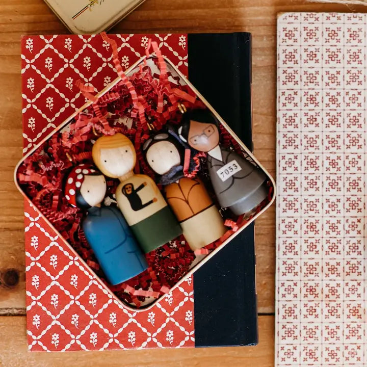 Modern Women Peg Doll Ornaments