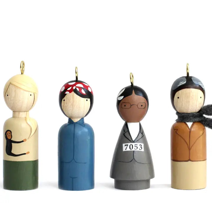 Modern Women Peg Doll Ornaments